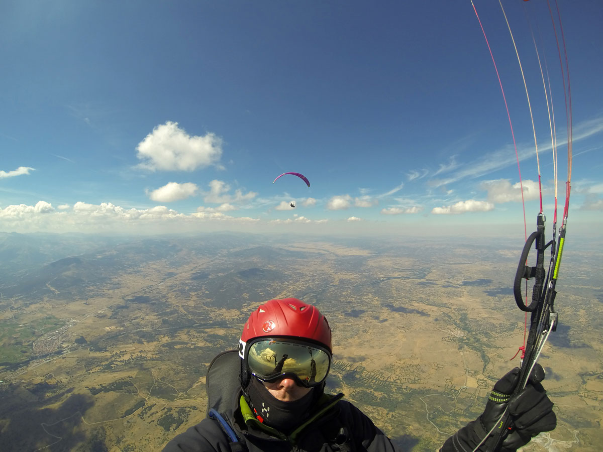 pilote parapente gopro plaine
