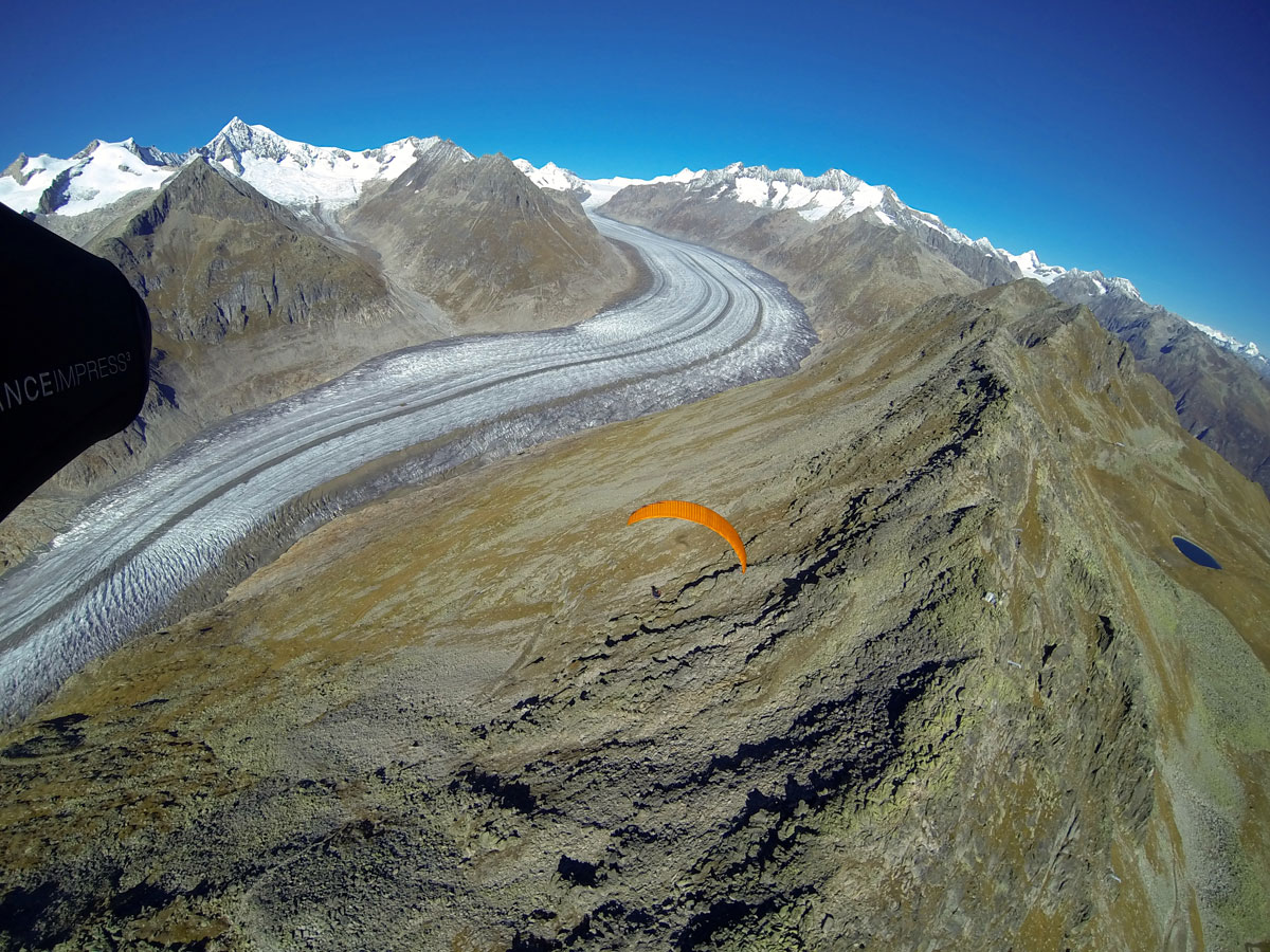 aletsch summer paragliding valais wallis