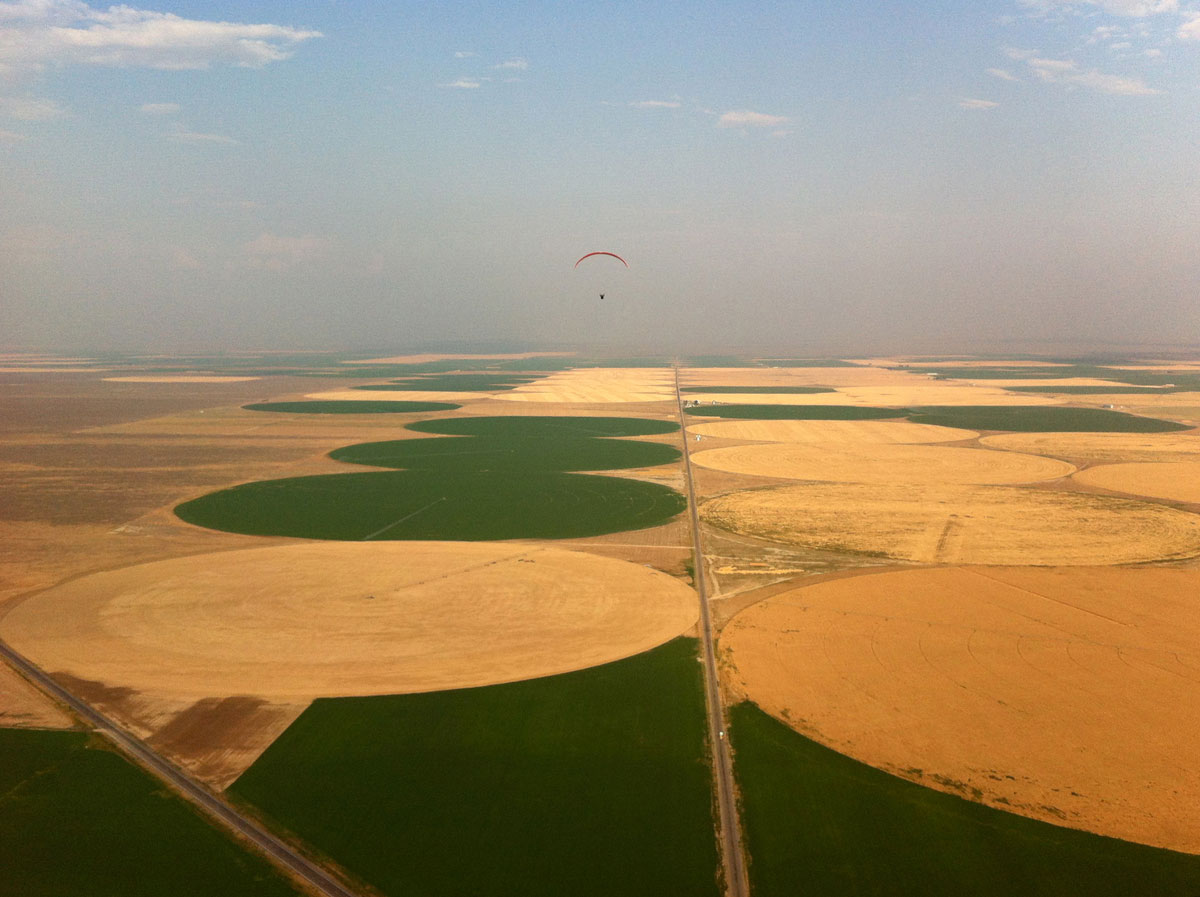 october round crops paragliding