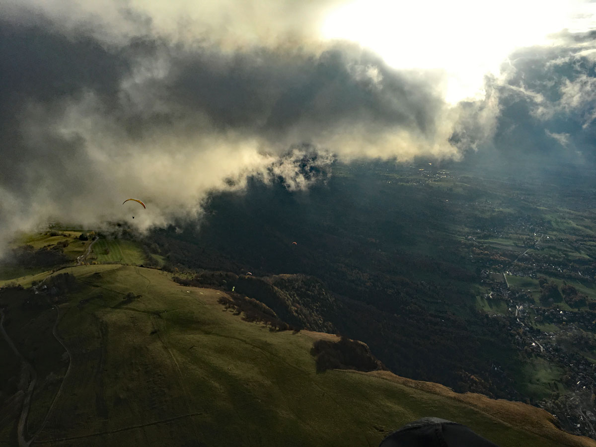 alpsfreeride flying with clouds