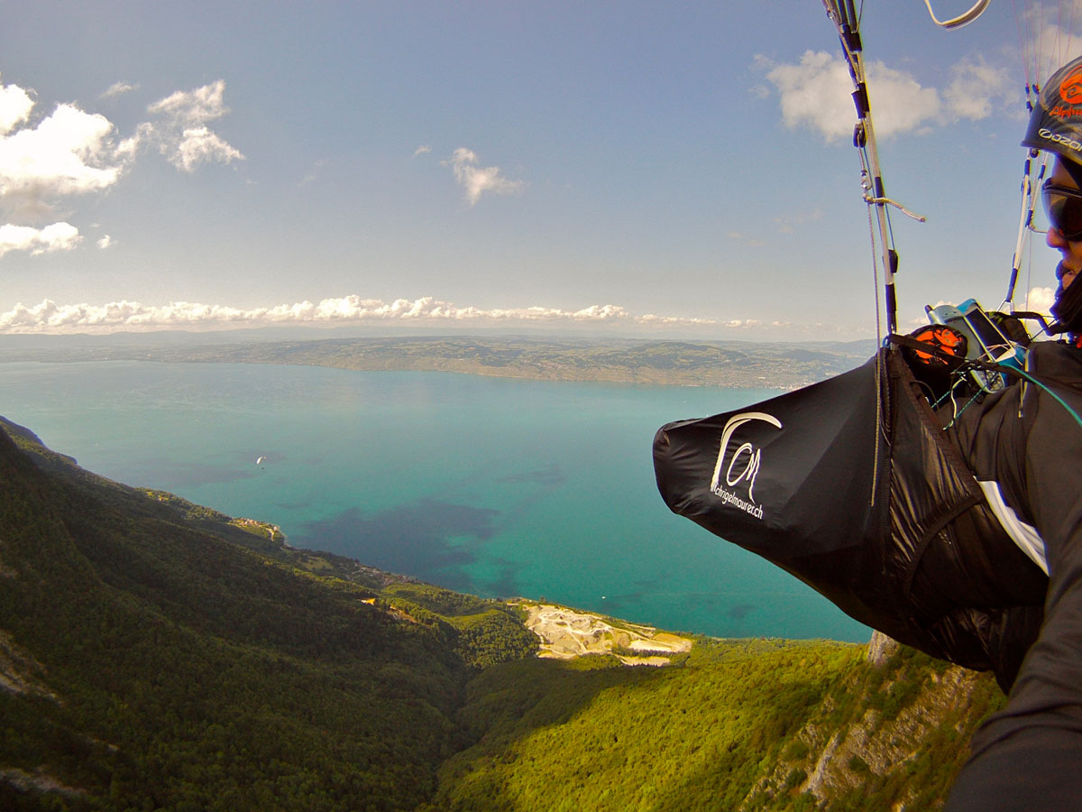 gopro paragliding parapente lac lake