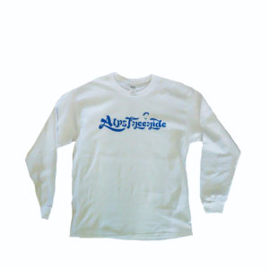 T-shirt à manches longues, blanc cumulus (grand logo)