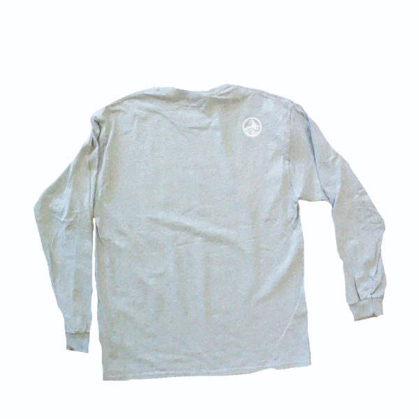 T-shirt à manches longues, gris base (grand logo) – Image 3