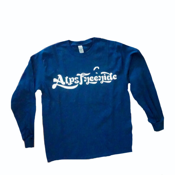 T-shirt à manches longues bleu (grand logo) – Image 4