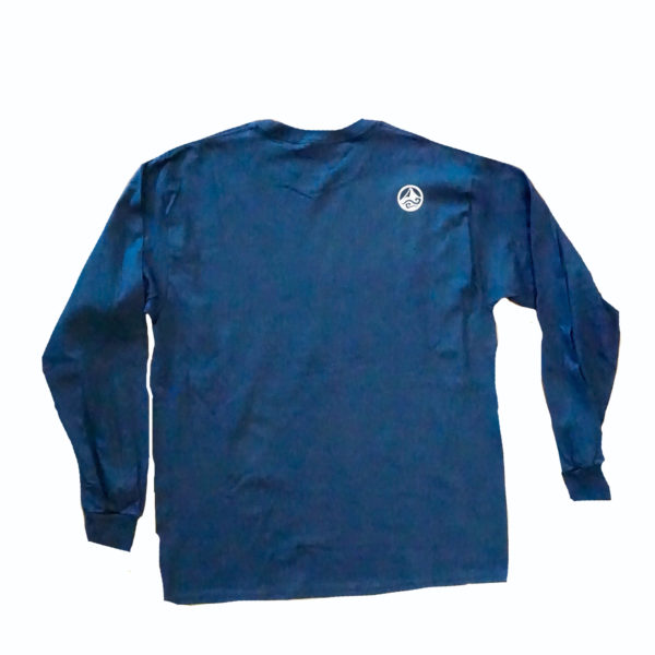 T-shirt à manches longues bleu (grand logo) – Image 5